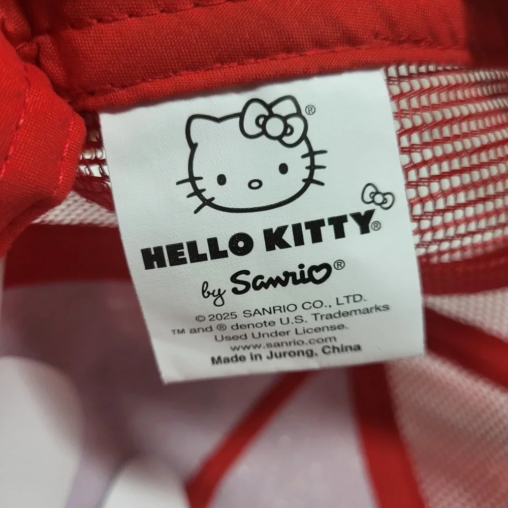 Hello Kitty by Sanrio‎ 2025 Red Glittering Baseball Cap Snap Back NWT Hat